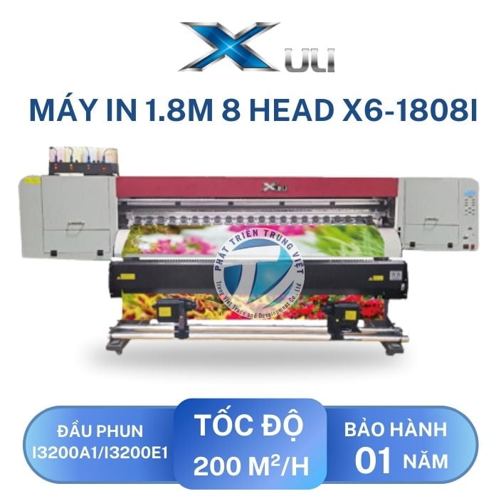 Máy In Decal 1.8M 8-Head X6-1808I
